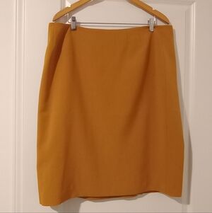 Black Label By Evan Picone Gold Pencil Skirt Size 18